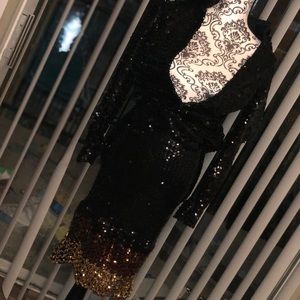 VINTAGE Sequin Blazer w/high waist skirt